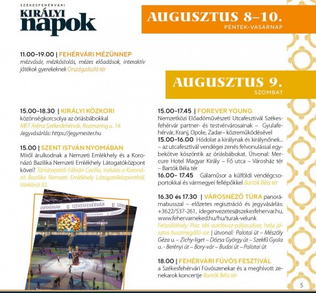 Már szombaton megkezdődnek a Királyi Napok felvezető programjai